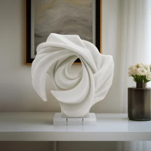 Modern Resin & Acrylic Abstract Sculpture