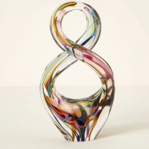 rainbow glass infinity sculpture
